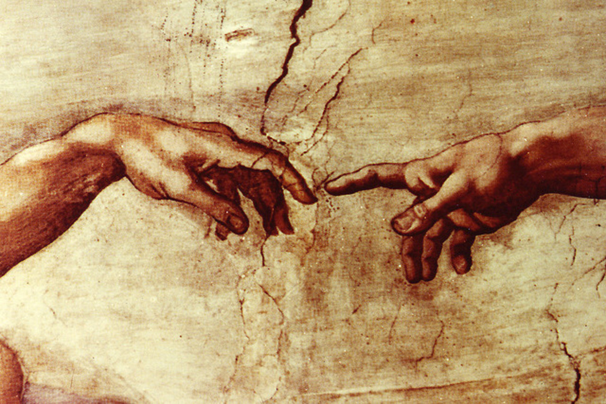 Леонардо да Винчи Сотворение Адама